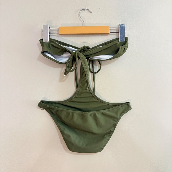 Lonely Planet Olive Green Tie-Up Monokini – Size Small EUC - Picture 9 of 15